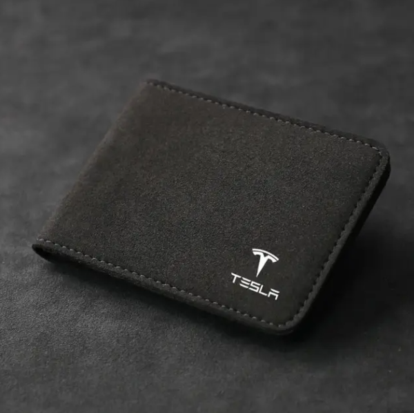 original.png 1 pcs Black Suede Car Document Storage Wallet – Tesla Model 3/X/S/Y Logo Wallet, ID Card & Driver’s License Holder, Organizer Bag