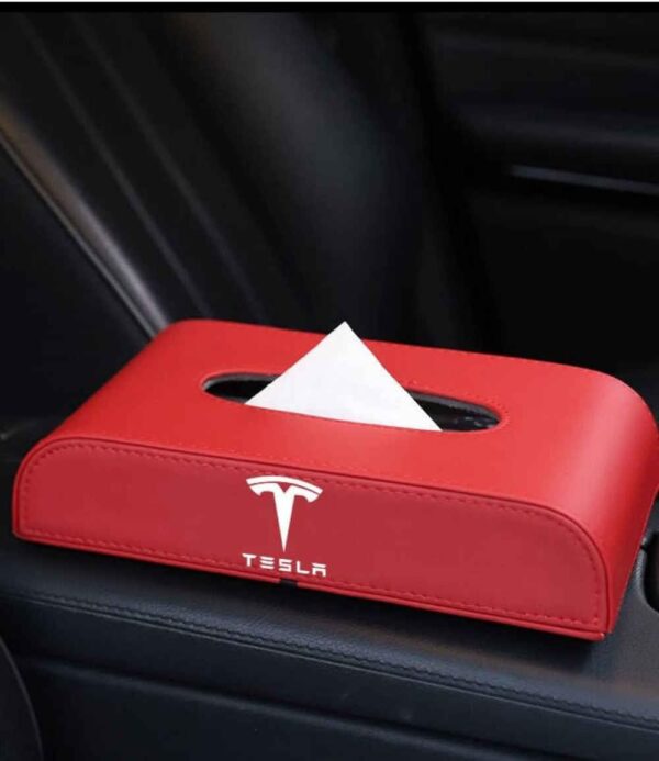 original.jpeg 1 pcs Tissue Box for Tesla Model 3/Y/S/X - Red Armrest Box