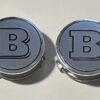 4 pcs (Set) 75mm - 2.95inch Silver Brabus Wheel Center Hub Caps