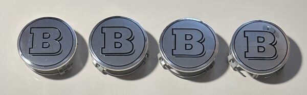 4 pcs (Set) 75mm - 2.95inch Silver Brabus Wheel Center Hub Caps