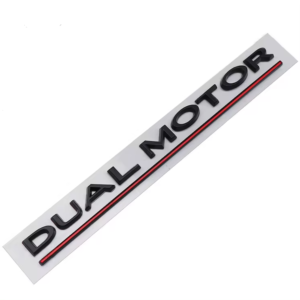 original.png 1 pcs Black & Red Tesla Dual Motor Emblem for Tesla Model X S 3 Y