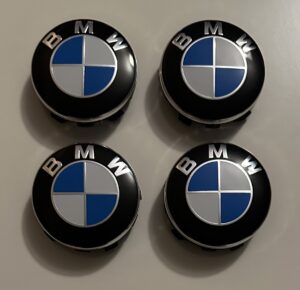 original.jpeg 4 pcs (Set) 56mm - 2.20inch Blue & White BMW Wheel Center Hub Caps