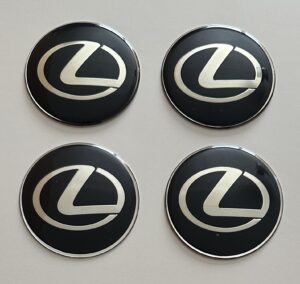 original.jpeg 4 pcs (Set) 65mm - 2.56inch Black Lexus Wheel Center Hub Caps Stickers