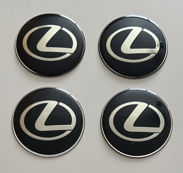 original.jpeg 4 pcs (Set) 65mm - 2.56inch Black Lexus Wheel Center Hub Caps Stickers