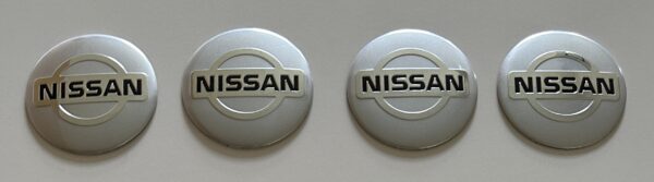 original.jpeg 4 pcs (Set) 56mm - 2.20inch Silver Nissan Wheel Center Hub Caps Stickers