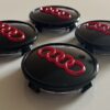 original.jpeg 4 pcs (Set) 61mm - 2.40inch Black & Red Audi Wheel Center Hub Caps