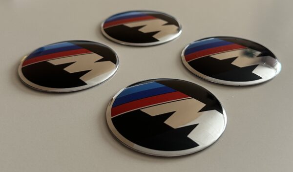 original.jpeg 4 pcs (Set) 56mm - 2.20inch Black BMW M Wheel Center Hub Caps Stickers
