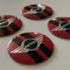 original.jpeg 4 pcs (Set) 50mm - 1.97inch Black & Red Mini Cooper Wheel Center Hub Caps Stickers (1)