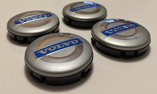 original.jpeg 4 pcs (Set) 64mm - 2.52inch Silver Volvo Wheel Center Hub Caps (3546923)