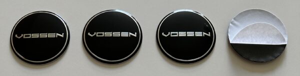 original.jpeg 4 pcs (Set) 56mm - 2.20inch Black Vossen Wheel Center Hub Caps Stickers