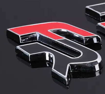original.png 1 pcs Black & Red Seat FR Metal Emblem Sticker