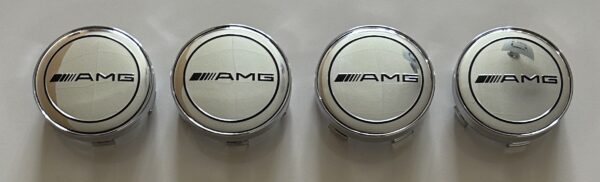 4 pcs (Set) 60mm - 2.36inch Silver AMG Wheel Center Hub Caps