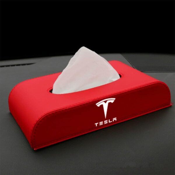 original.jpeg 1 pcs Tissue Box for Tesla Model 3/Y/S/X - Red Armrest Box