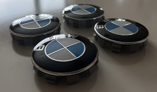 original.jpeg 4 pcs (Set) 68mm - 2.68inch Blue & White BMW Wheel Center Hub Caps (36136783536)