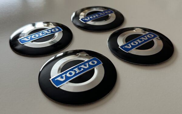 original.jpeg 4 pcs (Set) 56mm - 2.20inch Black Volvo wtih Blue Logo Wheel Center Hub Caps Stickers