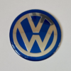 4 pcs (Set) 65mm - 2.56inch Blue Volkswagen Wheel Center Hub Caps Stickers