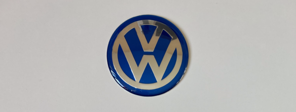 4 pcs (Set) 65mm - 2.56inch Blue Volkswagen Wheel Center Hub Caps Stickers