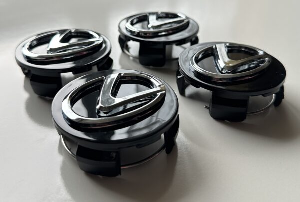 original.jpeg 4 pcs (Set) 62mm - 2.44inch Black Lexus Wheel Center Hub Caps