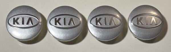 4 pcs (Set) 58mm - 2.28inch Silver KIA Wheel Center Hub Caps