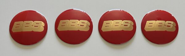 original.jpeg 4 pcs (Set) 80mm - 3.15inch Red & Gold BBS Wheel Center Hub Caps Stickers