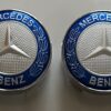 original.jpeg 4 pcs (Set) 60mm - 2.36inch Blue & Silver Mercedes Benz Wheel Center Hub Caps