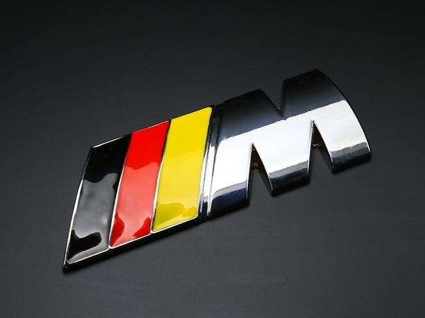 original.jpeg 1 pcs Silver Germany Flag Glossy BMW M Performance Emblem Sticker Metal