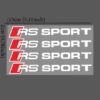original.png 4 pcs White & Red Audi RS Sport Door Handle Sticker