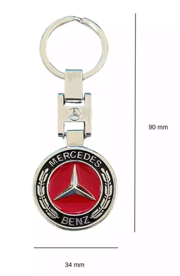 1 pcs High Quality Black & Red Mercedes Benz Metal Keychain