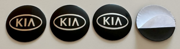original.png 4 pcs (Set) 56mm - 2.20inch Black Kia Wheel Center Hub Caps Stickers
