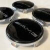 4 pcs (Set) 68mm - 2.68inch Black AMG Wheel Center Hub Caps