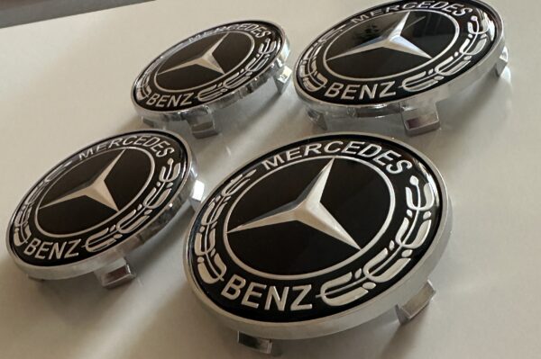 original.jpeg 4 pcs (Set) 68mm - 2.68inch Black Mercedes Benz Wheel Center Hub Caps