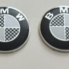 original.jpeg 4 pcs (Set) 56mm - 2.20inch Carbon Black & White BMW Wheel Center Hub Caps Stickers