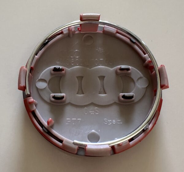 original.jpeg 4 pcs (Set) 61mm - 2.40inch Red & Black Audi Wheel Center Hub Caps