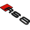 original.png 1 pcs Black Audi RS8 Metal Emblem Sticker