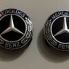 4 pcs (Set) 75mm - 2.95inch Black Mercedes Benz Wheel Center Hub Caps