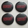 original.jpeg 4 pcs (Set) 56mm - 2.20inch Black & Red Subaru STI Wheel Center Hub Caps Stickers