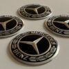 4 pcs (Set) 56mm - 2.20inch Black Mercedes Benz Wheel Center Hub Caps Stickers with Outer Ring