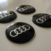 original.jpeg 4 pcs (Set) 65mm - 2.56inch Black Audi Wheel Center Hub Caps Stickers with Outer Ring