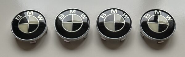 original.jpeg 4 pcs (Set) 68mm - 2.68inch Black & White BMW Wheel Center Hub Caps