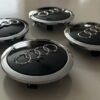 original.jpeg 4 pcs (Set) 69mm - 2.72inch Black & Silver Audi Wheel Center Hub Caps