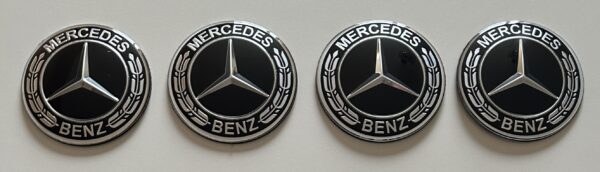 original.jpeg 4 pcs (Set) 75mm - 2.95inch Black Mercedes Benz Wheel Center Hub Caps Stickers