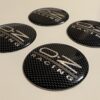 4 pcs (Set) 65mm - 2.56inch Carbon Black OZ Racing Wheel Center Hub Caps Stickers