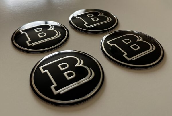 original.jpeg 4 pcs (Set) 56mm - 2.20inch Black BRABUS Wheel Center Hub Caps Stickers