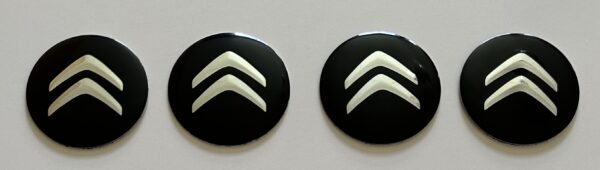 original.jpeg 4 pcs (Set) 56mm - 2.20inch Black Citroen Wheel Center Hub Caps Stickers