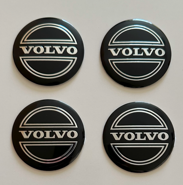 original.png 4 pcs (Set) 56mm - 2.20inch Black Volvo Wheel Center Hub Caps Stickers