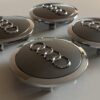 original.jpeg 4 pcs (Set) 69mm - 2.72inch Glossy Gray Audi Wheel Center Hub Caps