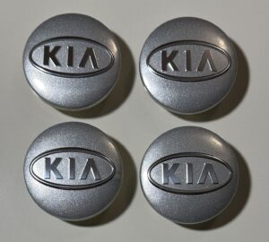 4 pcs (Set) 58mm - 2.28inch Silver KIA Wheel Center Hub Caps