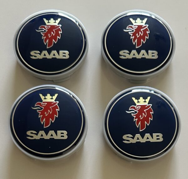 original.jpeg 4 pcs (Set) 63mm - 2.48inch Dark Blue SAAB Wheel Center Hub Caps
