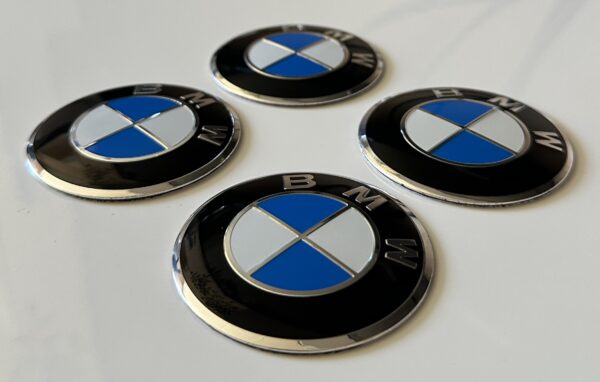 original.jpeg 4 pcs (Set) 56mm - 2.20inch Blue & White BMW Wheel Center Hub Caps Stickers