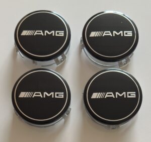 original.jpeg 4 pcs (Set) 75mm - 2.95inch Black AMG Wheel Center Hub Caps